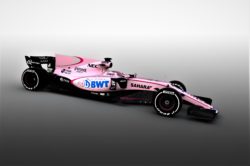Verdens første pink- Formel 1 racere. De to Force India bliver ufatteligt lette at spotte i årets F1 felt.